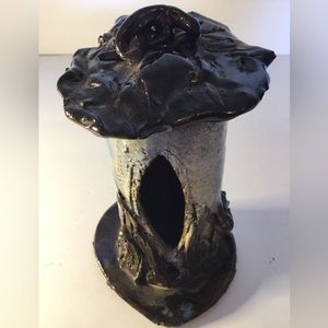 Unique Stoneware Pottery Miniature Bird/Hummingbird House.